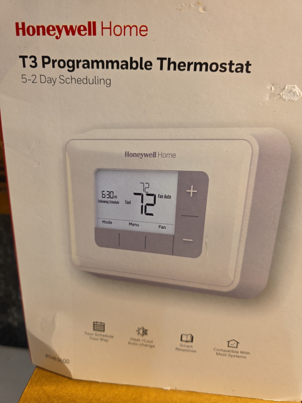 T3 Programmable Thermostat - White